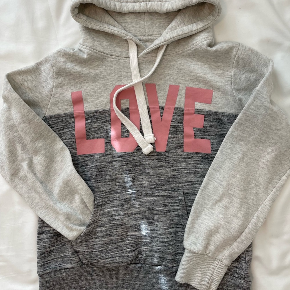 Reflex Grey&White Love Hoodie